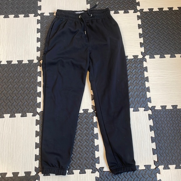 Primark I Thick Cozy Solid Black Tapered Joggers - Picture 1 of 6